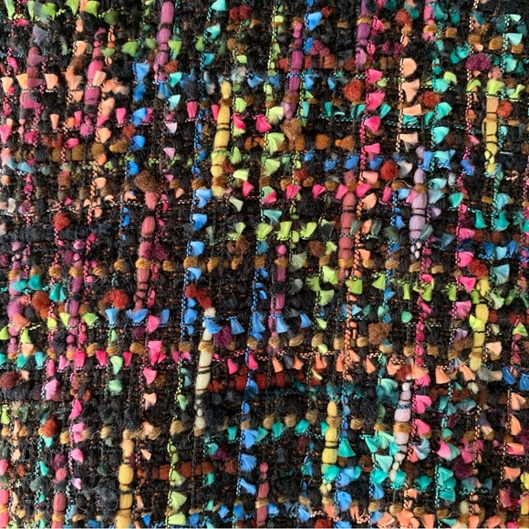 Coldwater Creek Black with Multi-Color Textured Jacket size 12 - Picture 10 of 12